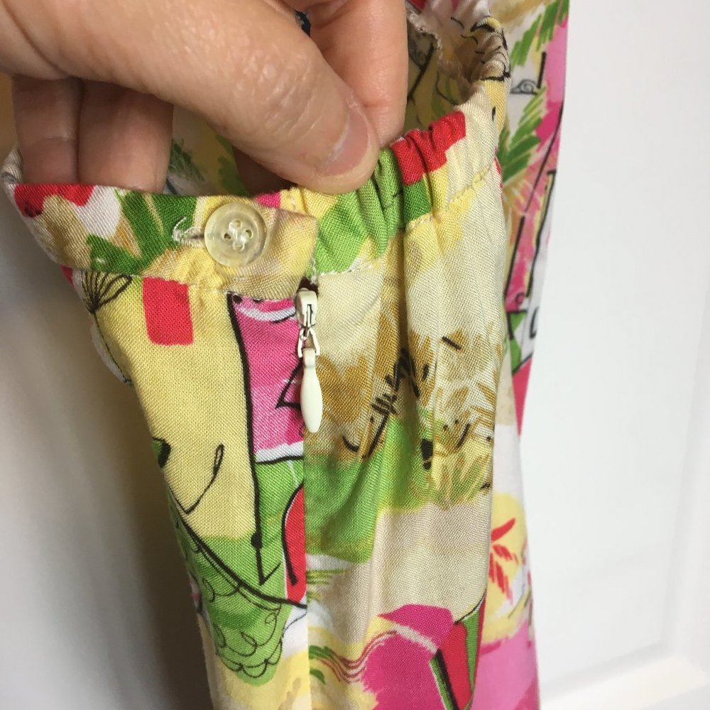 Requirements Tropical Print A-line Skirt Size 10 - Picture 4 of 7